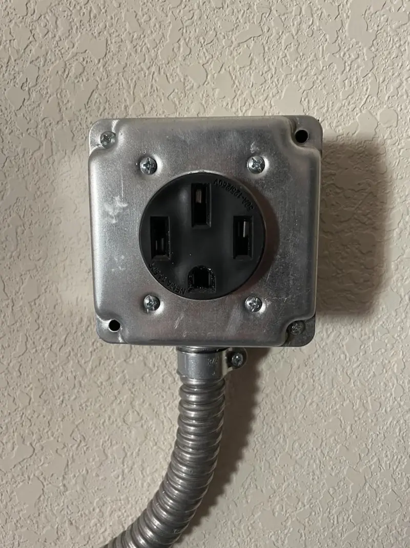 NEMA 14-50 outlet installed for Smart Home Electrical in Wind Lake